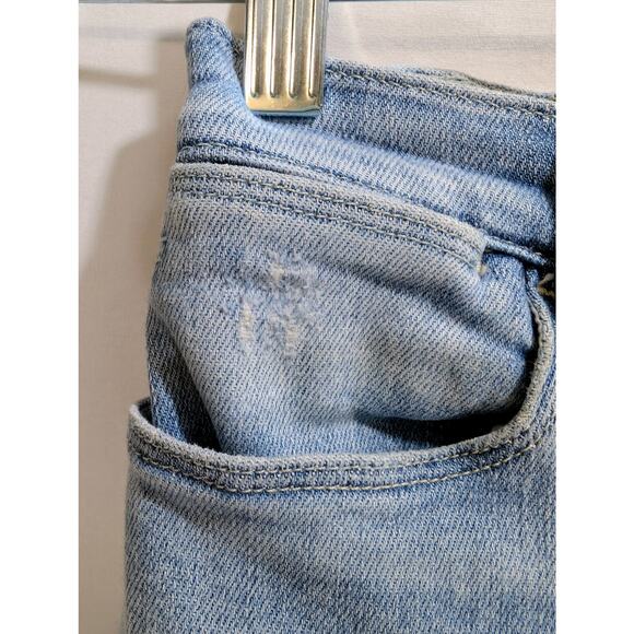 Frame Denim Le High Skinny Light Wash Raw V Hem Jeans Size 26 - Picture 5 of 8